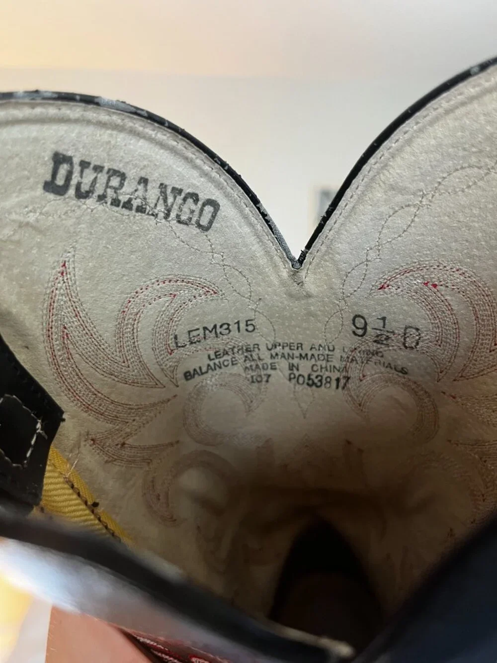 Durango Men's Leather Cowboy Boots size 9.5 D (Fit like 10.5-11)